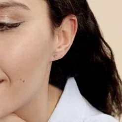 Histoire D'Or Boucles D'oreilles Puces Anne-maudae Coeurs Or Blanc -Boucles d'oreilles pendantes Soldes Boutique B3OFBW0216 model0