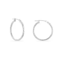 Histoire D'Or Créoles Cayla Or Blanc -Boucles d'oreilles pendantes Soldes Boutique B3OFBW0246 view2