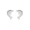 Histoire D'Or Boucles D'oreilles Puces Fulvie Dauphin 5 Or Blanc
