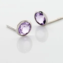 Histoire D'Or Boucles D'oreilles Puces Edy Serti Clos Or Blanc Amethyste 6 Histoire D'Or Boucles D'oreilles Puces Edy Serti Clos Or Blanc Amethyste -Boucles d'oreilles pendantes Soldes Boutique B3OFBYI029 view2