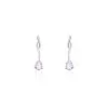 Histoire D'Or Boucles D'oreilles Pendantes Assaf Or Blanc Amethyste Et Oxyde