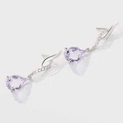 Histoire D'Or Boucles D'oreilles Pendantes Assaf Or Blanc Amethyste Et Oxyde 6 Histoire D'Or Boucles D'oreilles Pendantes Assaf Or Blanc Amethyste Et Oxyde -Boucles d'oreilles pendantes Soldes Boutique B3OFBYI164 view2