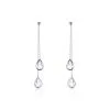 Histoire D'Or Boucles D'oreilles Pendantes Djime Or Blanc Amethyste