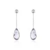Histoire D'Or Boucles D'oreilles Pendantes Dennis Or Blanc Amethyste