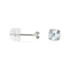 Histoire D'Or Boucles D'oreilles Puces Daria Or Blanc Oxyde De Zirconium -Boucles d'oreilles pendantes Soldes Boutique B3OFBZB002 view1