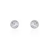 Histoire D'Or Boucles D'oreilles Puces Daria Serti Clos Or Blanc Oxyde De Zirconium