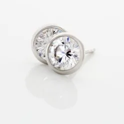 Histoire D'Or Boucles D'oreilles Puces Daria Serti Clos Or Blanc Oxyde De Zirconium 7 Histoire D'Or Boucles D'oreilles Puces Daria Serti Clos Or Blanc Oxyde De Zirconium -Boucles d'oreilles pendantes Soldes Boutique B3OFBZW015 view2