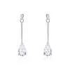 Histoire D'Or Boucles D'oreilles Pendantes Goutte Or Blanc Oxyde De Zirconium