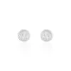 Histoire D'Or Boucles D'oreilles Puces Eden Serti Pneu Or Blanc Oxyde De Zirconium