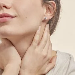 Histoire D'Or Boucles D'oreilles Puces Stelila Or Blanc Oxyde De Zirconium 7 Histoire D'Or Boucles D'oreilles Puces Stelila Or Blanc Oxyde De Zirconium -Boucles d'oreilles pendantes Soldes Boutique B3OFBZW145 model0