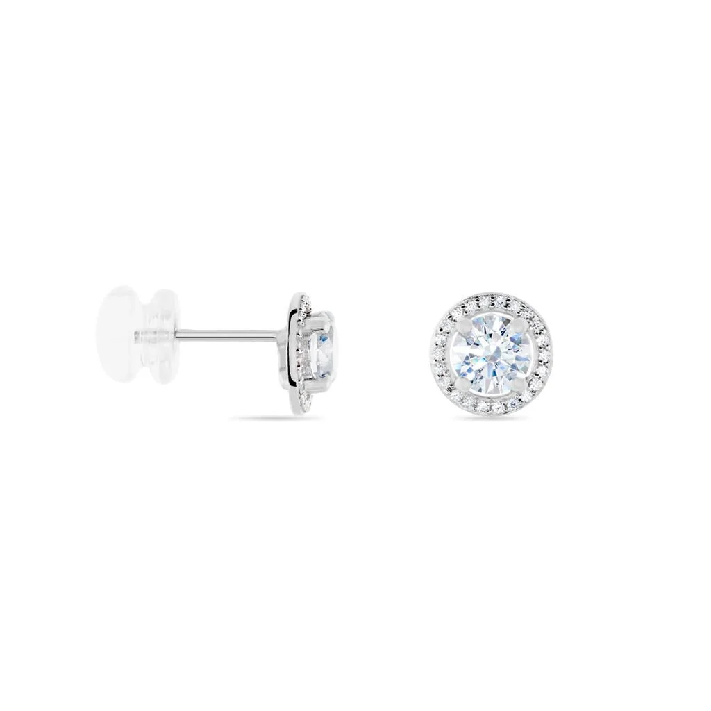 Histoire D'Or Boucles D'oreilles Puces Stelila Or Blanc Oxyde De Zirconium 2 Histoire D'Or Boucles D'oreilles Puces Stelila Or Blanc Oxyde De Zirconium – Image 2