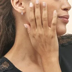 Histoire D'Or Boucles D'oreilles Pendantes Paciane Or Blanc Oxyde De Zirconium -Boucles d'oreilles pendantes Soldes Boutique B3OFBZW182 model0