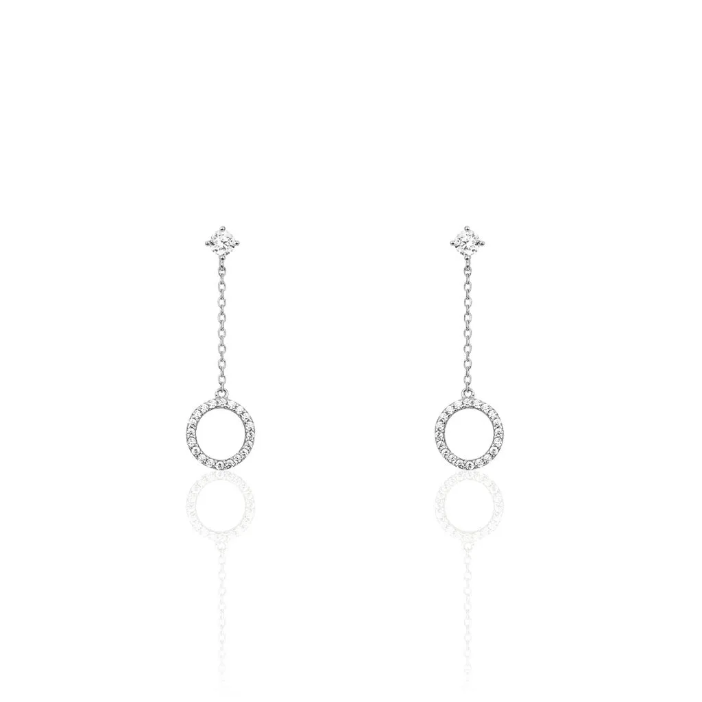 Histoire D'Or Boucles D'oreilles Pendantes Lim Or Blanc Oxyde De Zirconium 1 Histoire D'Or Boucles D'oreilles Pendantes Lim Or Blanc Oxyde De Zirconium