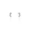 Histoire D'Or Boucles D'oreilles Puces Kyoto Or Blanc Oxyde De Zirconium