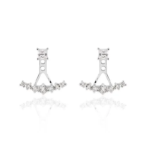 Histoire D'Or Bijoux D'oreilles Kyoto Or Blanc Oxyde De Zirconium -Boucles d'oreilles pendantes Soldes Boutique B3OFBZW296 master