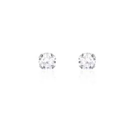 Histoire D'Or Boucles D'oreilles Puces Eddie Or Blanc Oxyde De Zirconium