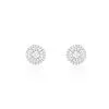 Histoire D'Or Boucles D'oreilles Puces Adriana Rond Or Blanc Oxyde De Zirconium