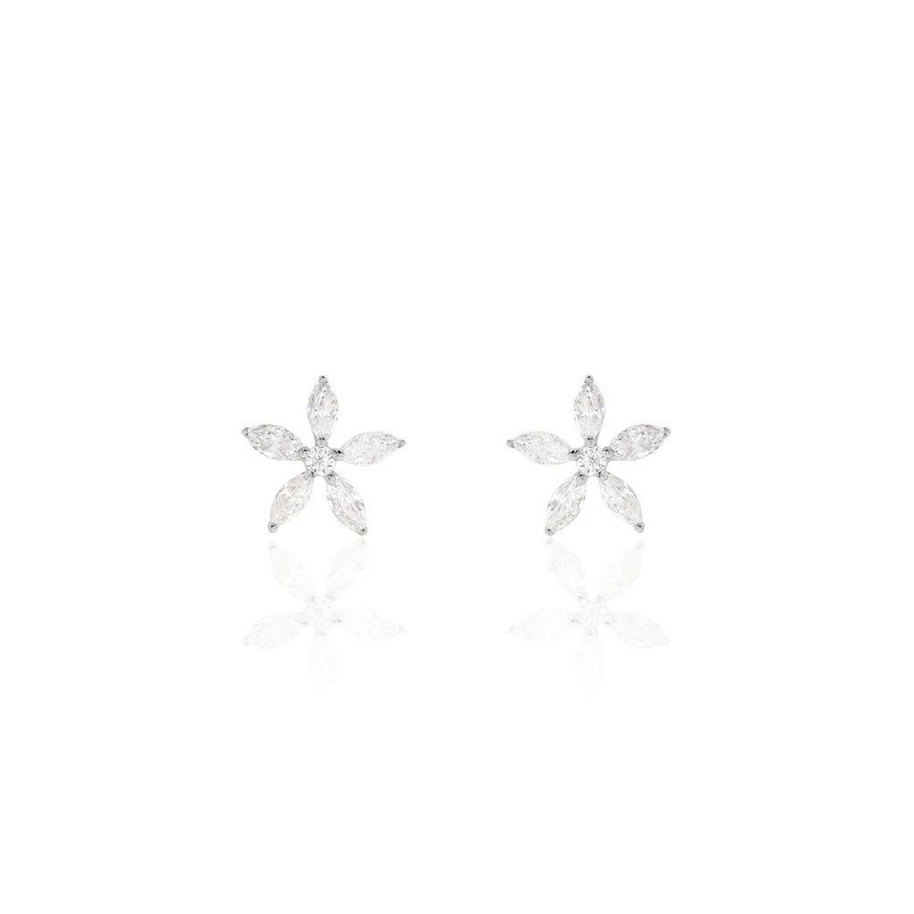 Histoire D'Or Boucles D'oreilles Puces Horcia Or Blanc Oxyde De Zirconium 1 Histoire D'Or Boucles D'oreilles Puces Horcia Or Blanc Oxyde De Zirconium