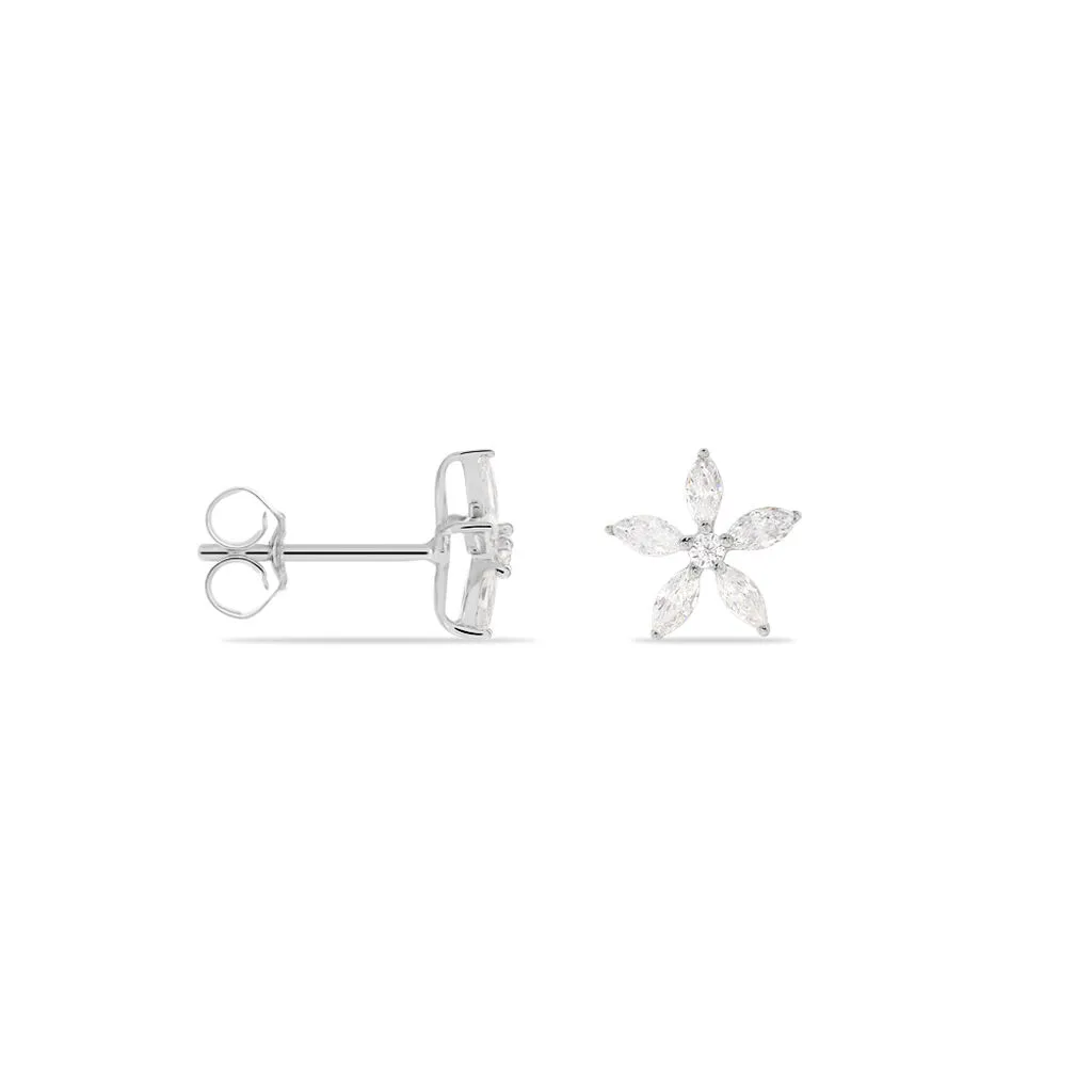 Histoire D'Or Boucles D'oreilles Puces Horcia Or Blanc Oxyde De Zirconium 2 Histoire D'Or Boucles D'oreilles Puces Horcia Or Blanc Oxyde De Zirconium – Image 2