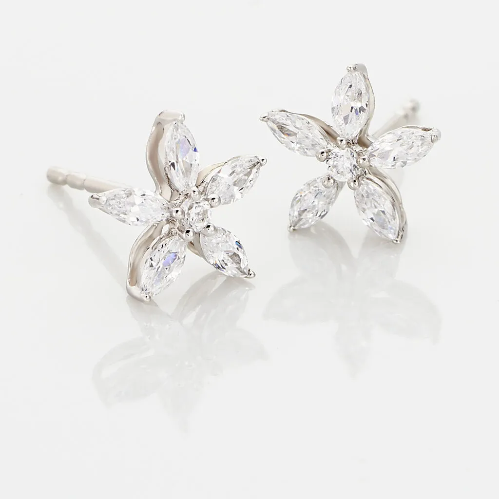 Histoire D'Or Boucles D'oreilles Puces Horcia Or Blanc Oxyde De Zirconium 3 Histoire D'Or Boucles D'oreilles Puces Horcia Or Blanc Oxyde De Zirconium – Image 3