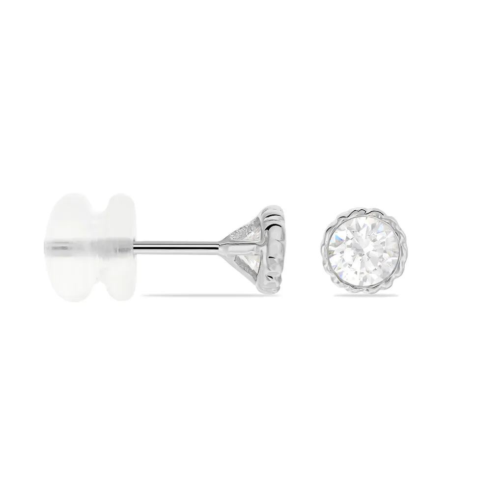 Histoire D'Or Boucles D'oreilles Puces Kadidia Or Blanc Oxyde De Zirconium 2 Histoire D'Or Boucles D'oreilles Puces Kadidia Or Blanc Oxyde De Zirconium – Image 2
