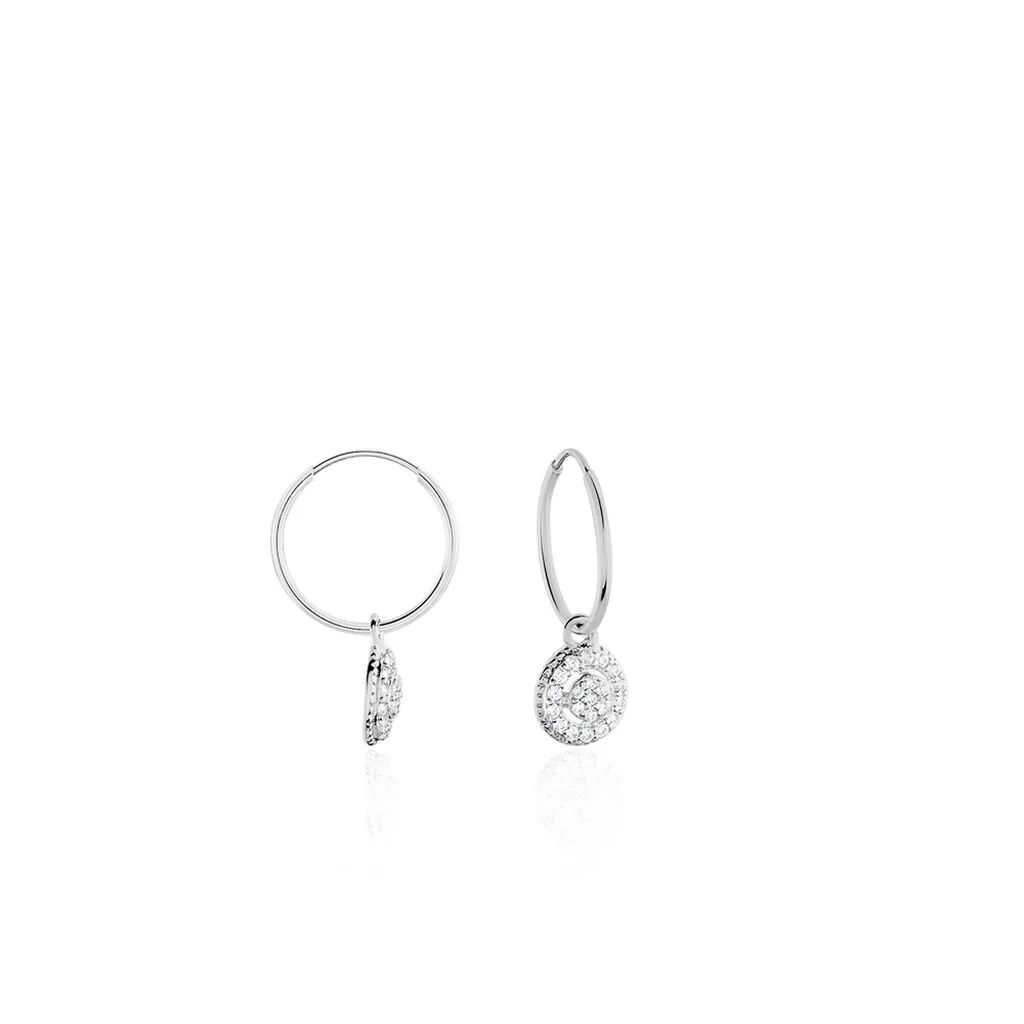 Histoire D'Or Créoles Lulu Or Blanc Oxyde 1 Histoire D'Or Créoles Lulu Or Blanc Oxyde