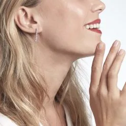 Histoire D'Or Boucles D'oreilles Pendantes Or Blanc Proserpina Oxydes -Boucles d'oreilles pendantes Soldes Boutique B3OFBZW619 model0