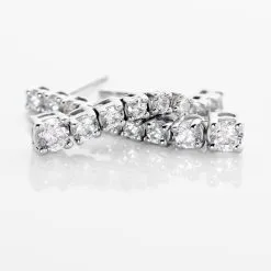 Histoire D'Or Boucles D'oreilles Pendantes Or Blanc Proserpina Oxydes -Boucles d'oreilles pendantes Soldes Boutique B3OFBZW619 view2