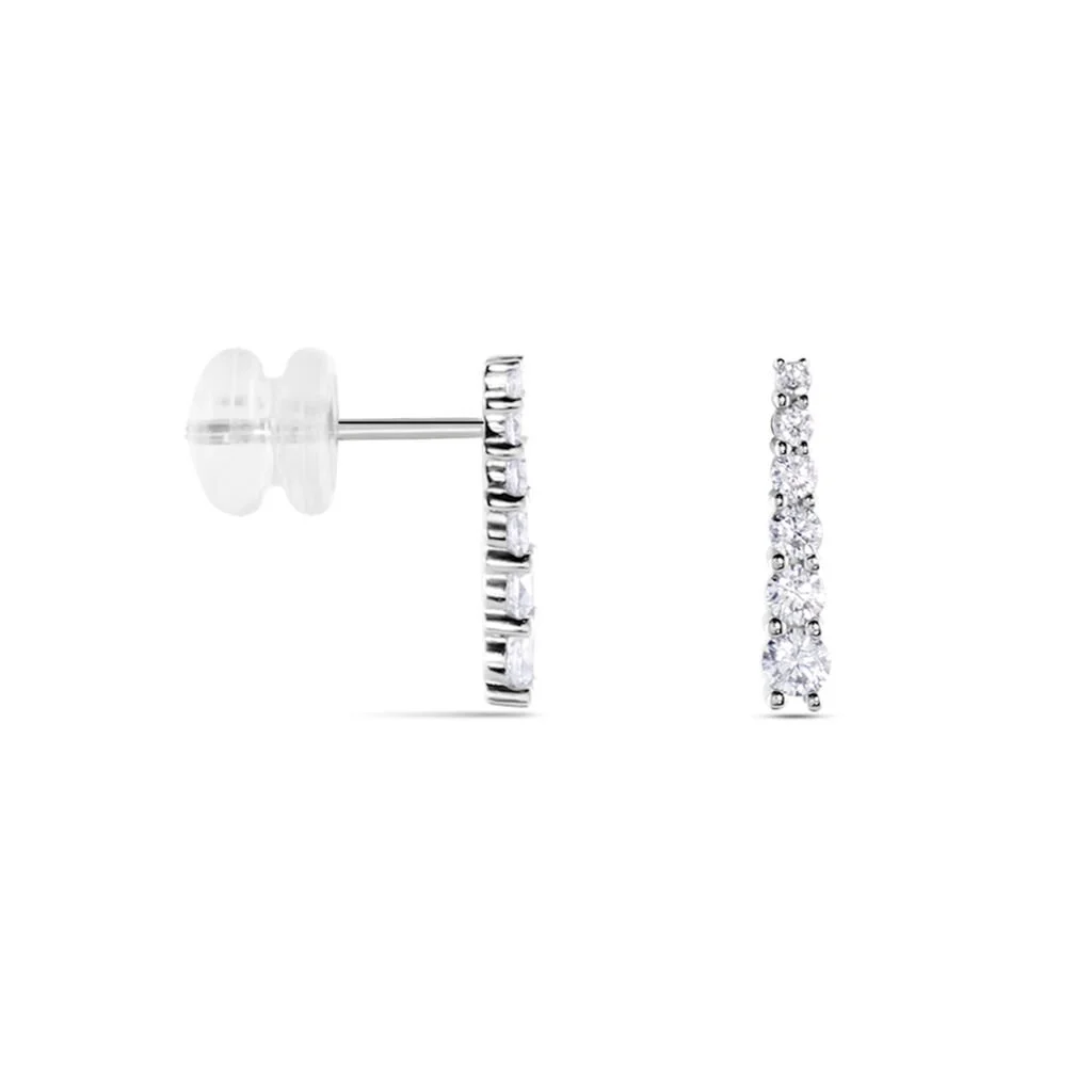 Histoire D'Or Boucles D'oreilles Pendantes Georas Or Blanc Oxyde 2 Histoire D'Or Boucles D'oreilles Pendantes Georas Or Blanc Oxyde – Image 2