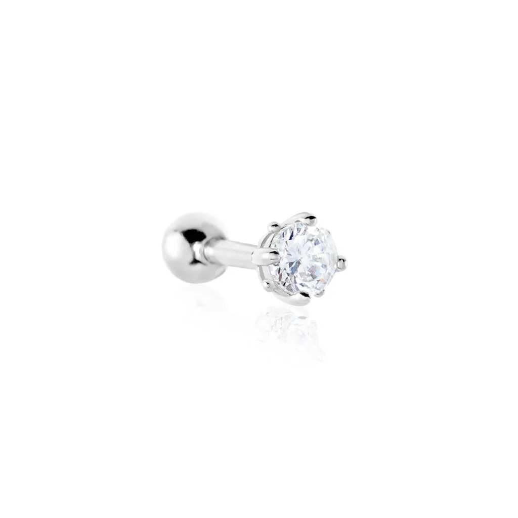 Histoire D'Or Piercing D'oreilles Joanina 2 Or Blanc Oxyde 1 Histoire D'Or Piercing D'oreilles Joanina 2 Or Blanc Oxyde