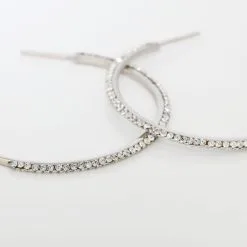 Histoire D'Or Créoles Tyhana Or Blanc Oxyde -Boucles d'oreilles pendantes Soldes Boutique B3OFBZW926 view2