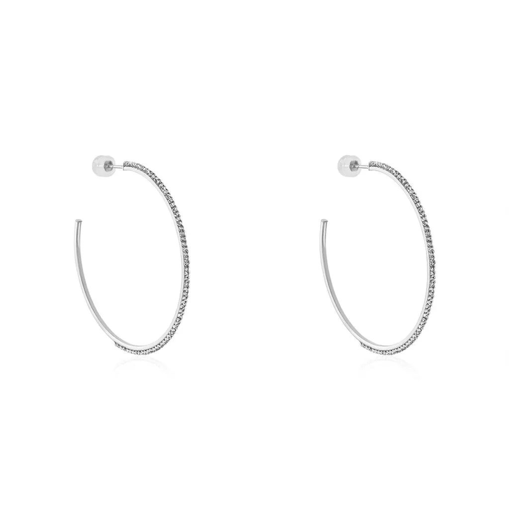 Histoire D'Or Créoles Tyhana Or Blanc Oxyde 1 Histoire D'Or Créoles Tyhana Or Blanc Oxyde