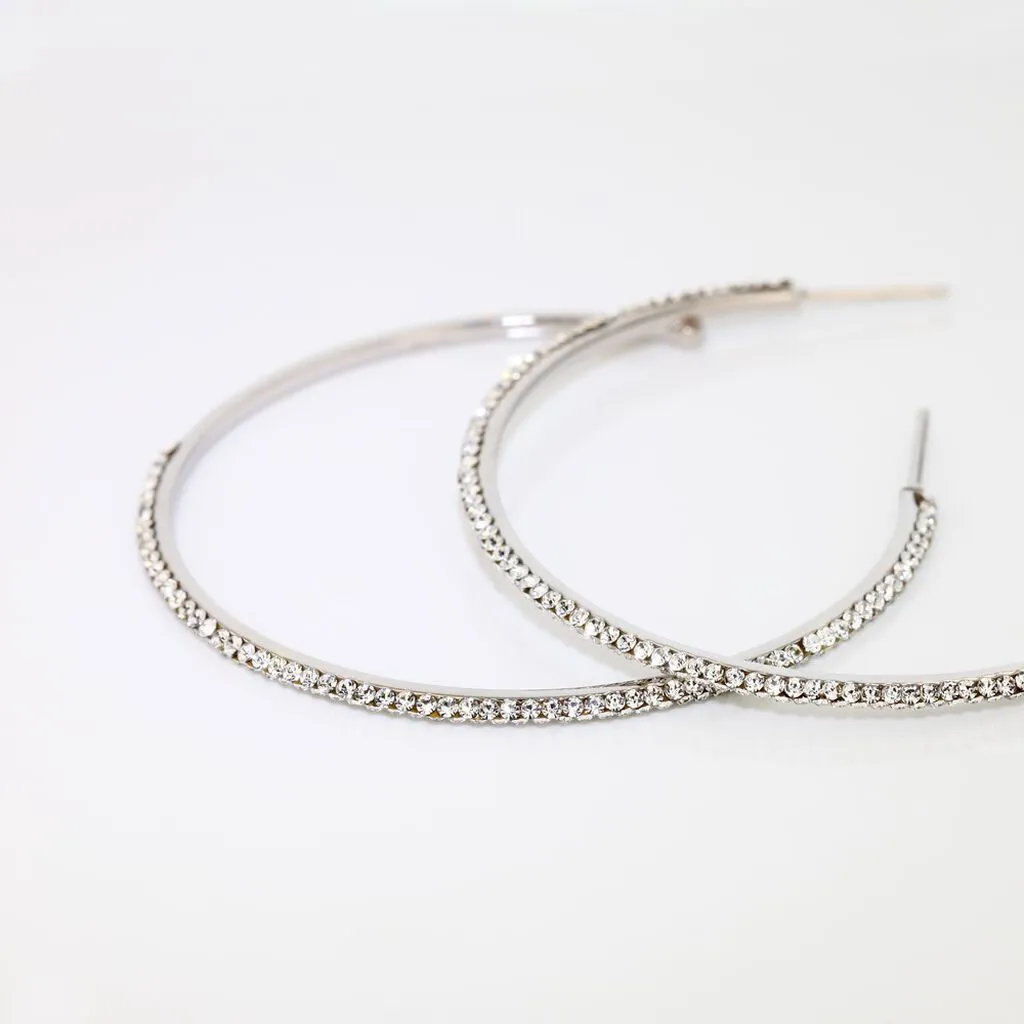 Histoire D'Or Créoles Tyhana Or Blanc Oxyde 3 Histoire D'Or Créoles Tyhana Or Blanc Oxyde – Image 3