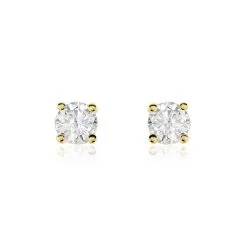 Histoire D'Or Boucles D'oreilles Puces Or Jaune Victoria Diamants