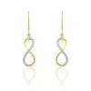 Histoire D'Or Boucles D'oreilles Pendantes Infino Or Jaune Diamant