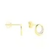 Histoire D'Or Boucles D'oreilles Puces Batoul Or Jaune Diamant