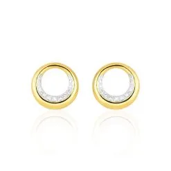 Histoire D'Or Boucles D'oreilles Puces Batoul Or Jaune Diamant -Boucles d'oreilles pendantes Soldes Boutique B3OFJDW213 view1