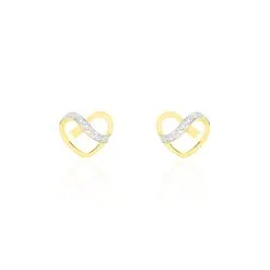 Histoire D'Or Boucles D'oreilles Puces Juliane Or Jaune Diamant