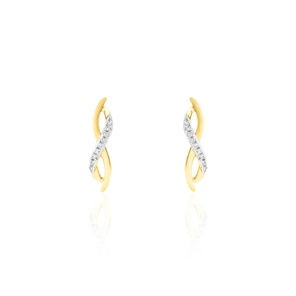 Histoire D'Or Boucles D'oreilles Puces Smina Or Jaune Diamant 1 Histoire D'Or Boucles D'oreilles Puces Smina Or Jaune Diamant