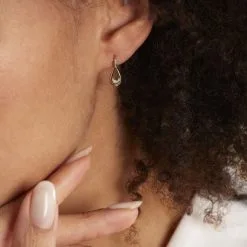 Histoire D'Or Boucles D'oreilles Puces Nirmala Or Jaune Diamant -Boucles d'oreilles pendantes Soldes Boutique B3OFJDW283 model1