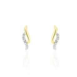 Histoire D'Or Boucles D'oreilles Puces Callum Or Jaune Diamant
