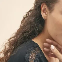 Histoire D'Or Boucles D'oreilles Puces Callum Or Jaune Diamant -Boucles d'oreilles pendantes Soldes Boutique B3OFJDW309 model0