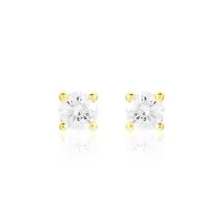Histoire D'Or Boucles D'oreilles Puces Victoria Or Jaune Diamant