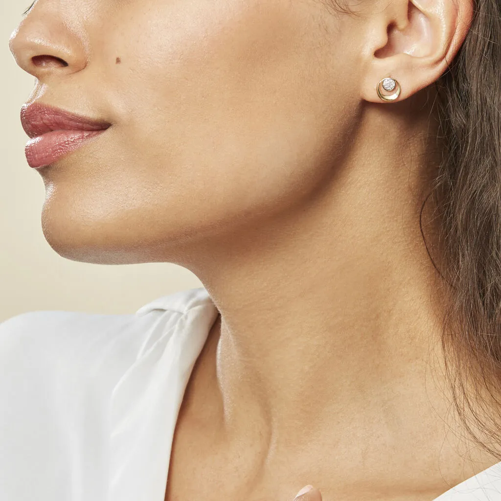 Histoire D'Or Boucles D'oreilles Puces Liana Or Jaune Diamant 4 Histoire D'Or Boucles D'oreilles Puces Liana Or Jaune Diamant – Image 4