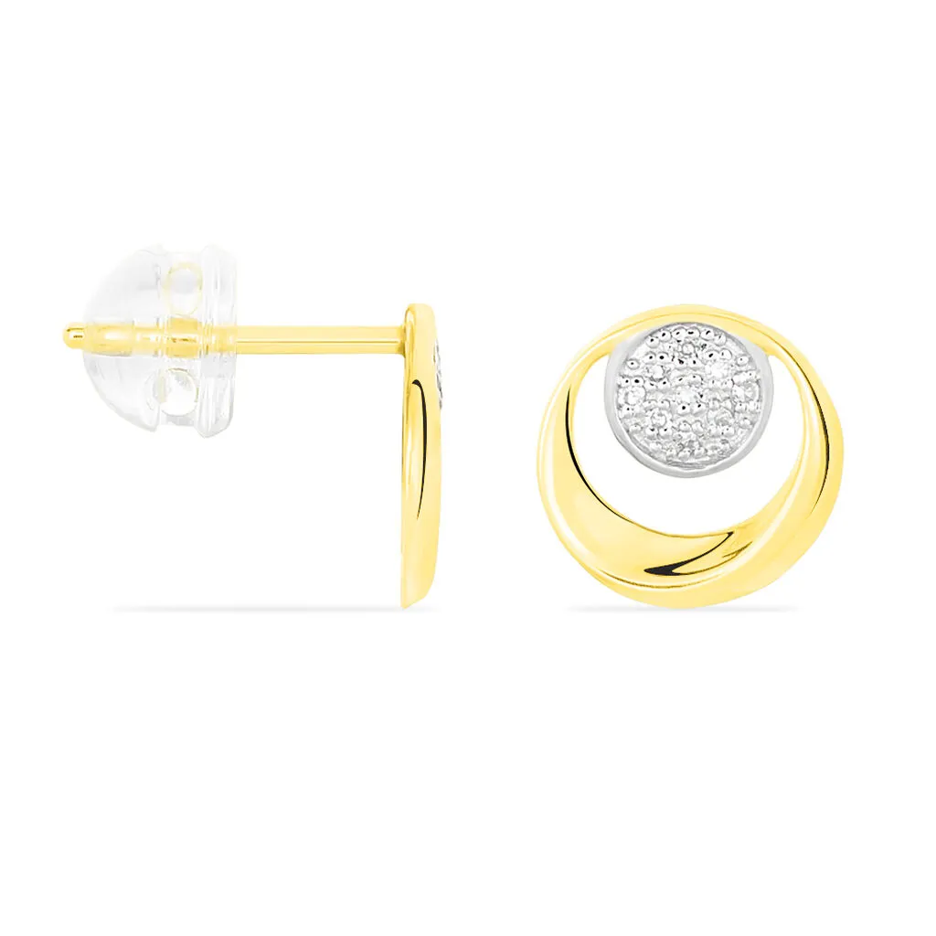 Histoire D'Or Boucles D'oreilles Puces Liana Or Jaune Diamant 2 Histoire D'Or Boucles D'oreilles Puces Liana Or Jaune Diamant – Image 2