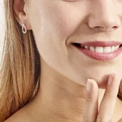 Histoire D'Or Boucles D'oreilles Puces Chrystalise Or Jaune Diamant -Boucles d'oreilles pendantes Soldes Boutique B3OFJDW582 model0