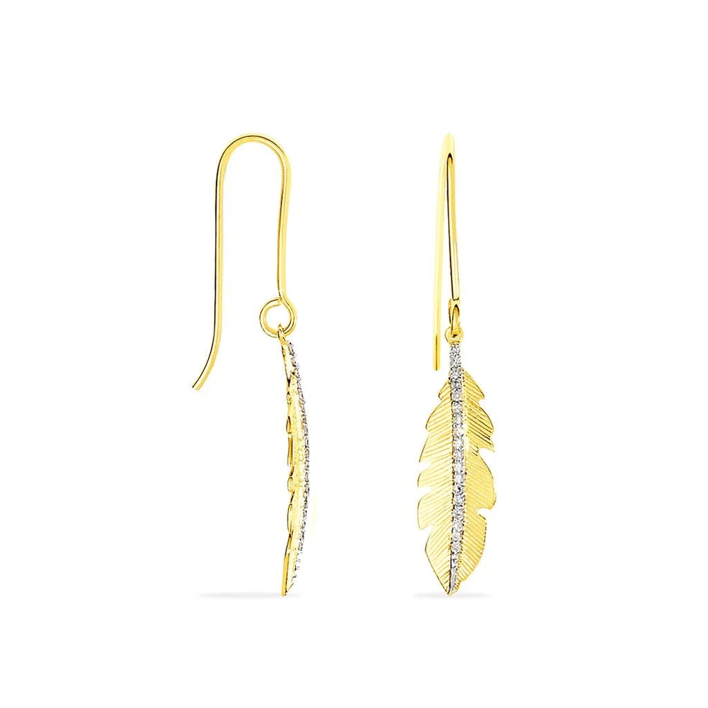 Histoire D'Or Boucles D'oreilles Pendantes Paola Or Jaune Diamant 2 Histoire D'Or Boucles D'oreilles Pendantes Paola Or Jaune Diamant – Image 2
