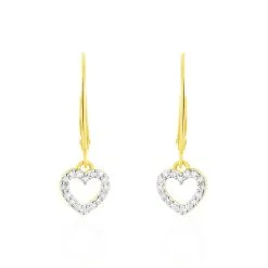Histoire D'Or Boucles D'oreilles Pendantes Ursa Or Jaune Diamant