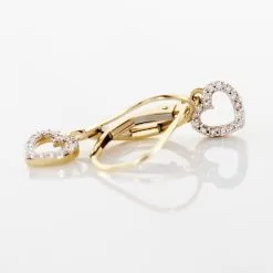 Histoire D'Or Boucles D'oreilles Pendantes Ursa Or Jaune Diamant -Boucles d'oreilles pendantes Soldes Boutique B3OFJDW603 view2