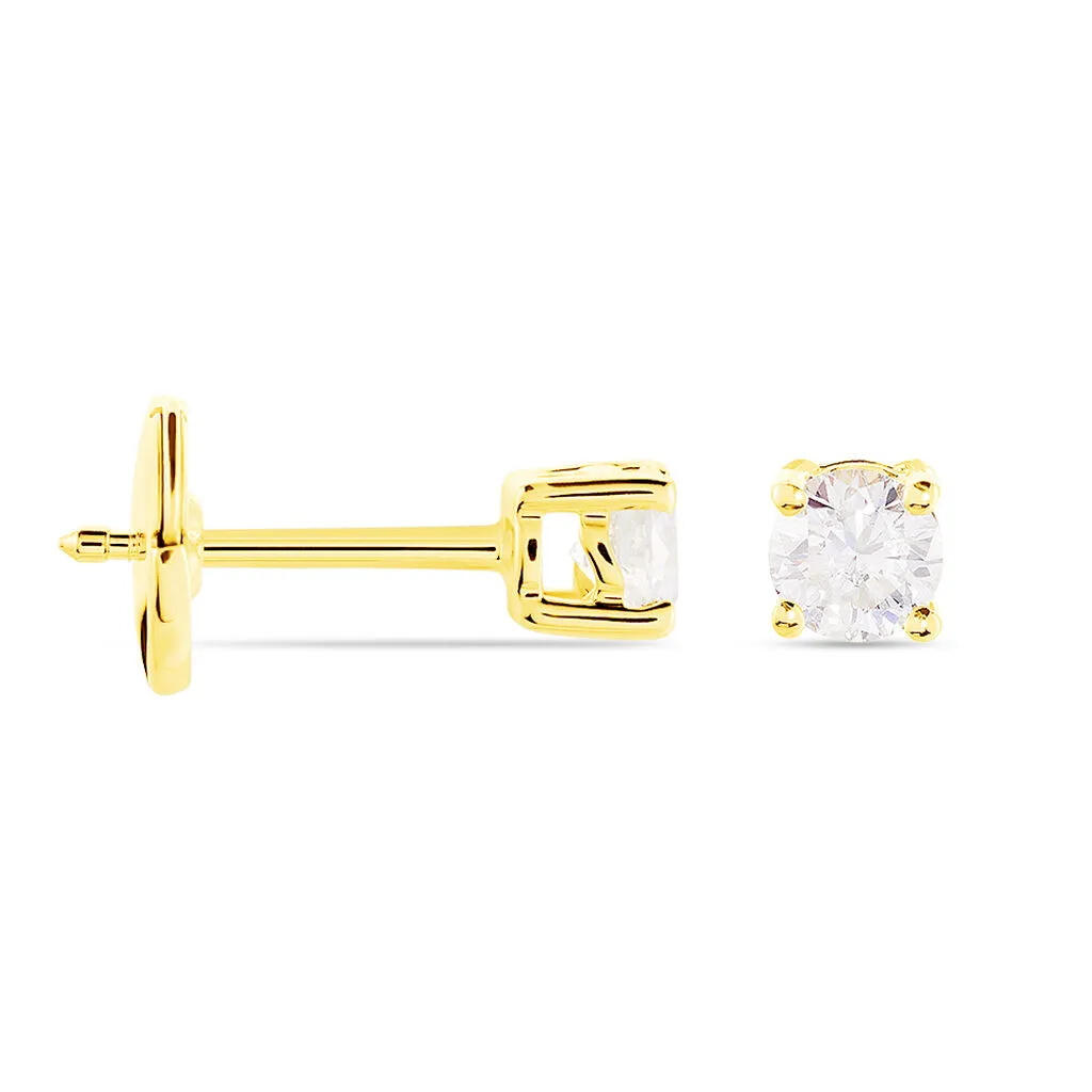 Histoire D'Or Boucles D'oreilles Puces Or Jaune Victoria Diamants 2 Histoire D'Or Boucles D'oreilles Puces Or Jaune Victoria Diamants – Image 2